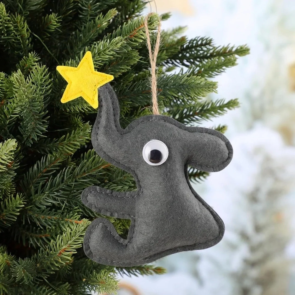 Elephant Friendship Ornaments Set of 2 Sister Gift Love Loyalty Story Card